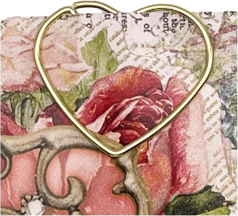 Cute Gold Heart Paper Clips, Small Paper Clips with Clear Box, Perfect for Wedding, Journaling, Office