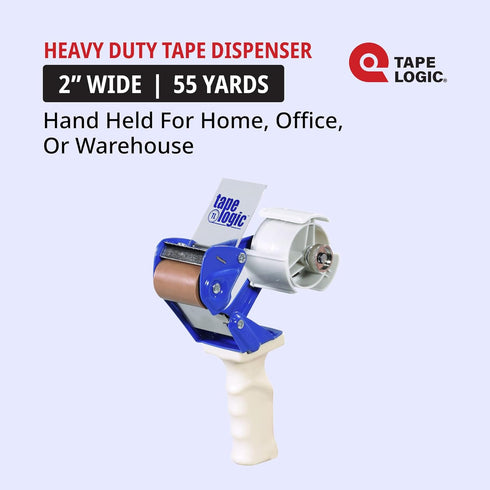 Tape Logic 2" Work Horse Packing Tape Dispenser Gun - Heavy Duty Industrial & Hand-Held for Packing, Shipping, Mailing