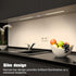 2pcs 12 Inch Dimmable, Counter 4000K LED Under Cabinet Lighting, x USB Plug-in Under Lights with Memory Function