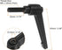 6pcs Adjustable Clamping Lever Handles M8 x 20mm Male Thread Bolt Knobs Rotating Screw Locking Quick Release Ratchet Push Button Handle, Black