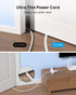 TROND Flat Extension Cord 15ft, Flat Plug Power Strip, 3 Prong Grounded 3 Outlet, Indoor Home Kitchen