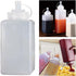 Commercial 600ml Condiment Bottle Ketchup Bottle Leakproof with Lid Ketchup Honey Dispenser for Kitchens Mustard BBQ