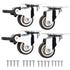 1.5" Caster TPR Wheels 4 Pack with 360 Rotation, Soft Rubber Castors for Furniture, Load Capacity 220 Lbs