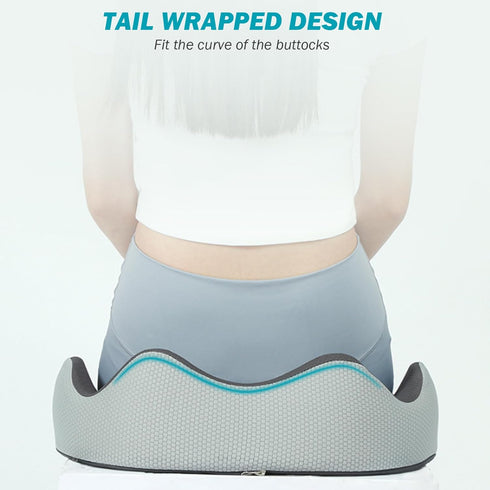 Meyrwoy Back & Seat Cushions, Seat Cushion Cover Memory Foam with Hole Office Chair Cushion Pressure Relief Orthopedic