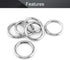 MroMax 8Pcs 201 Stainless Steel O Ring - 1.97" OD x 0.24" Thickness for Hanging Basket Chairs and Plants