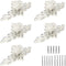 5 Pcs Rose Cabinet Knobs with Backplate, Vintage Floral Drawer Pulls, Zinc Alloy Handles for Cabinets, Dresser
