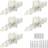 5 Pcs Rose Cabinet Knobs with Backplate, Vintage Floral Drawer Pulls, Zinc Alloy Handles for Cabinets, Dresser