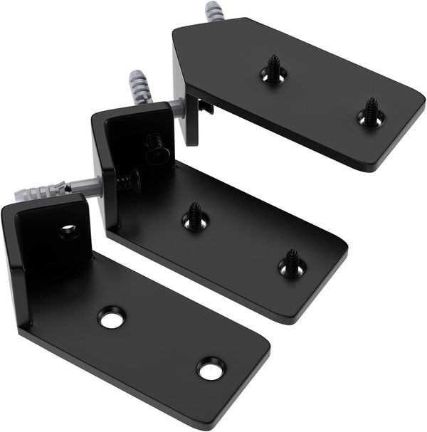 ISOKER Corner Shelf Bracket, 5 inch 3-Pack 1/5 Thick Carbon Steel Hidden Shelf