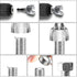 Deburring External Chamfer Tool, HSS Hex Shank Remove Burr Tools for Metal Bolt, 1/8" to 3/4" Diameter