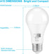 Dusk to Dawn Light Bulbs, 1000 Lumen, Daylight, LED 12W, A19 E26, 2-Pack, HQ-H023