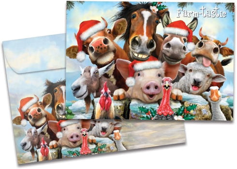 Tree-Free Greetings Season's Greeting Cards, 10 Cards + Envelopes, 100% Recycled Paper, Made in USA