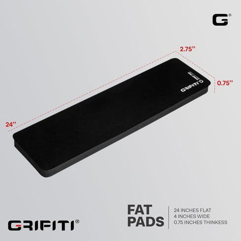 GRIFITI Fat Wrist Pad 24" x 4" x 0.75" Inch - Ergonomic Mousepad Support for Keyboards, Mouse, Trackball
