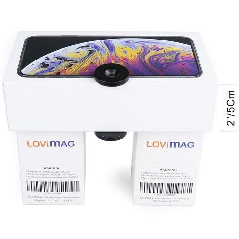 LOVIMAG 1.26”D x 0.2”H Black Epoxy Coated Neodymium Disc Magnets with Countersunk Hole, Pack of 10