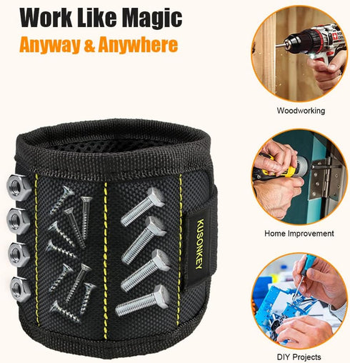 Father's Day Gifts from Daughter Wife Son,KUSONKEY Magnetic Wristband Tool Gift for Men Who have Everything,Wrist