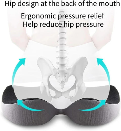 JJKSKV Tailbone Orthopedic Memory Foam Prostate Cushion - Non-Slip Relief for Sciatica Pain in Chair & Car Seat(A)