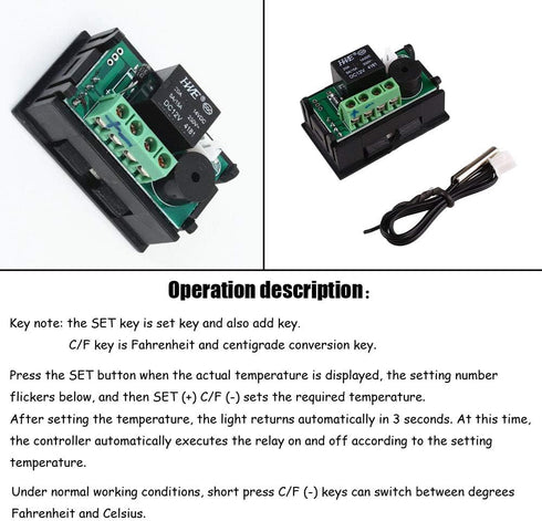 Ximimark DC12V-50-110? W1209WK Digital Thermostat - Temperature Control Smart Sensor Waterproof NTC Sensor, 1Pcs