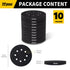 10 Pack 5 Inch 8 5" Holes Soft Density Interface Pads Hook and Loop Sponge Cushion Buffering Backing Pads