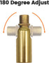 M10 5.9-inch 12-inch Antrader Threaded Extension Rod Brass Color Lighting Fixture Stems with Sloped Ceiling Adapters