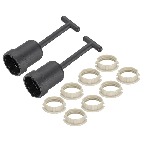 PATIKIL G9 Light Socket Rings Kit, Lamp Shade Holder Adapter 8 Plastic