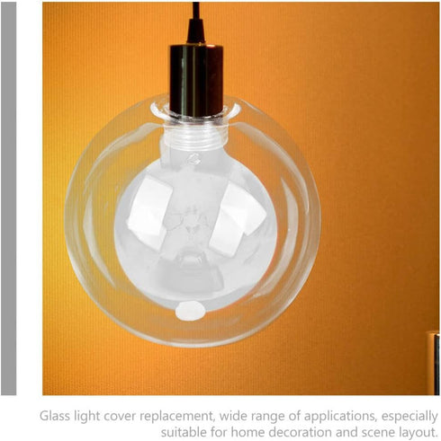 5.90 Inch OSALADI Glass Lampshade Replacement Clear Globe Lamp Cover for Ceiling Table Floor Lamps Easy Install