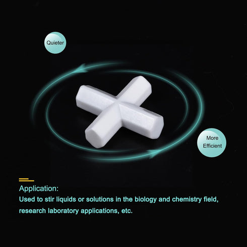 MECCANIXITY Magnetic Stirrer Mixer Stir Bar Rod, Cross/Gear Shape Coating Magnet White for Laboratory 2in1 Set