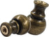 Biaungdo 2 3/8 Inch 1/4-27 Inch Pcs Solid Brass Lamp Finial Cap Knob with Dual-Thread Screw, Lamp Shade Screw Cap Top