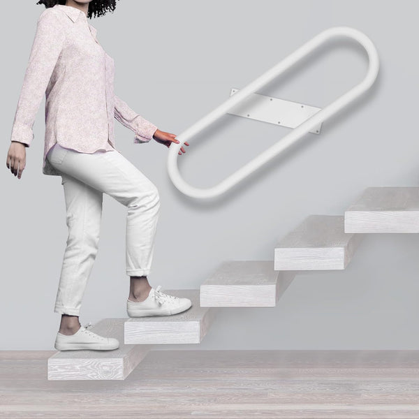Wall Mounted Handrails for Outdoor Steps, Upgraded Wall Mount Handrail for 1-3
