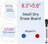 Magnetic Dry Erase Board - White Board, 8.3'' x 5.8'', Small Stand-Up or Hangable Desktop Dry Erase Whiteboard