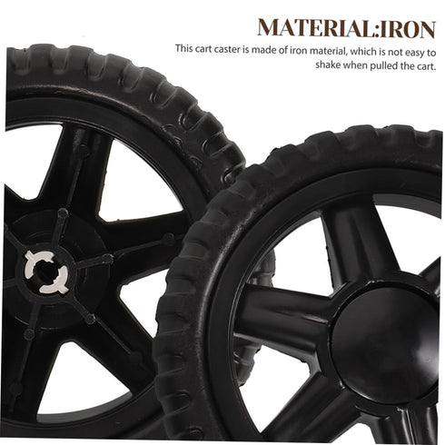 4pcs VOSAREA Heavy Duty Rolling Cart Wheels Replacement for Grocery Trolley Utility Cart and Shopping Basket Compatible