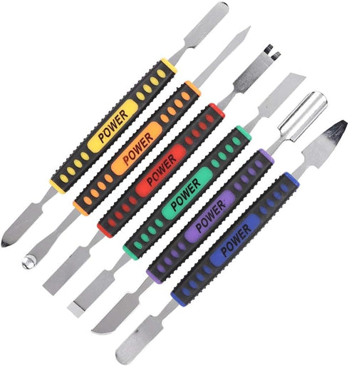 Zopsc 6PCS Crowbar Repair Tools Kit Set, Anti-Slip Silicone Prying Opening Tools for Mobile Phones, Tablets