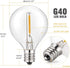 YI LIGHTING G40 Bulbs Bulbs Dimmable 2700K (3-Pack) Clear Globe LED Replacement for Indoor Outdoor Patio String Lights