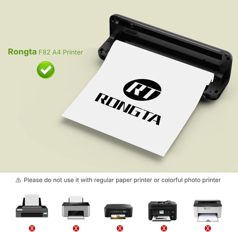 8.5 11 Inch, F82, PN81, 3 Rongta Rolled Thermal Printer Paper x Advanced Quick-Dry US Letter Size Thermal Paper