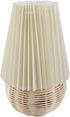 SASKATE Small Table Lamp, Bedside Nightstand Mini Lamp, Rattan Pleated Aesthetic Vintage Lamp for Bedroom Living Room