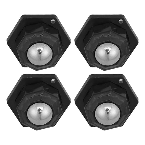 Healeved 4pcs Adhesive Furniture Roller Wheels Small Swivel Casters with Steel Bearings