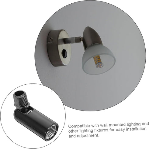 2pcs Holibanna Sloped Ceiling Adapter Light Socket for Wall Sconces Rotatable Pendant Suspension Canopy Converter Solid