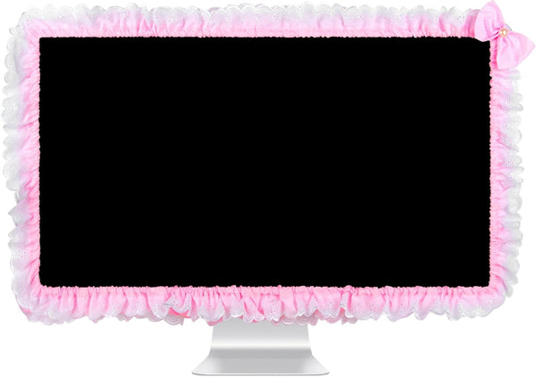 32"-38" Lovely Cute Computer Monitor Cover with Lovely Cute Elastic Pen Pocket