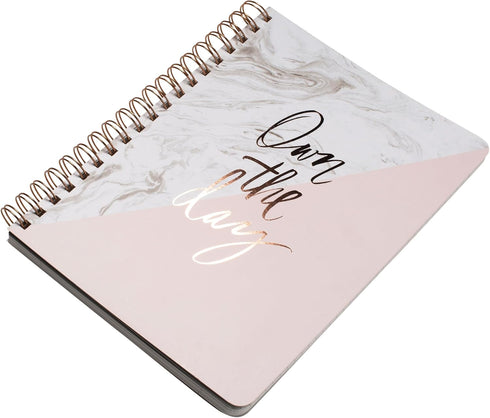 Fringe Studio Spiral Notebook Journal, Marble Split, Paperback Cover, Front Storage Pocket, Narrow Ruled, 7.8" W X 9.75" H, 192 Pages (977130) by Fringe