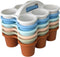 RAUVOLFIA 6 Pack Classroom Caddy Storage Basket with Handle, Plastic Drink Cup Caddy