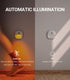 Dimmable 3 Pack Lyridz Rechargeable Battery Night Light with Motion Sensor, Amber Nightlights for Bathroom, Bedroom
