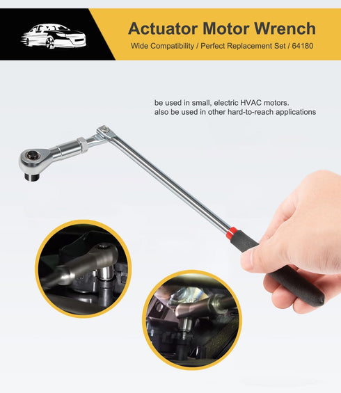 Yoursme 64180 Actuator Motor Tool Set, Includes 5.5mm 7mm 8mm Socket and 1/4" Square Drive Adapter, 5 pc