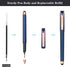 Linbsunne 18 Pack Black Gel Pens 0.7mm Medium Point Pen Office Pens 2-in-1 Stylus