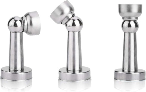 Heavy Duty Magnetic Door Stop, Wall/Floor Mounted Door Holder, Magnetic Door Catch Stopper, Silver, 1-Piece