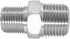 1 Piece 1/2" x 3/8" Male NPT Hex Nipple: Plated Steel Hydraulic Fitting Adapter