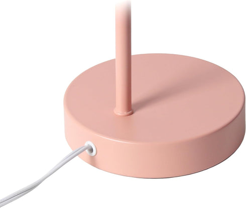 LD1079-BPK 16" Simple Designs Sleek Essentials Metal Looped Desk Task Lamp with Adjustable Shade, for Office, Desk