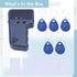 Funabridge 125Khz, 5 5 Handheld Id Card Reader Writer Copier, with Keyfobs and Cards, Portable for Access Control