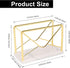 Modern Mail Holder for Home Office, Metal Letter Organizer Sorter for Desk, Cutout Mail Envelope Design, Bill Filling Paper Document Rack, Envelope Storage Rack with Marble Base
