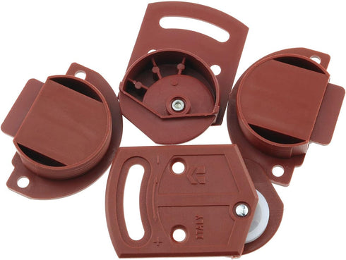 2Pairs Old-fashioned Wardrobe Sliding Door Roller Gear Track Panel Internal Kit, Furniture Sliding Door Accessories