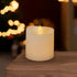 3x3 Flickering Flameless Candles, Set of 1, 3 Inch Real Wax LED 600 Hours Battery Candles with Timer Remote for
