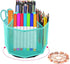 Rotating Pencil Holder, 360 Degree Pen Caddy with 5 Compartments, Mesh Desktop Organizer for Home and Office