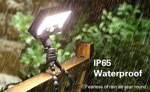 360 3 IP65 Gate,(1) Solar Outdoor LED Motion Sensor Lights, Solar & USB Dual Charging, Adjustable Octopus Stand